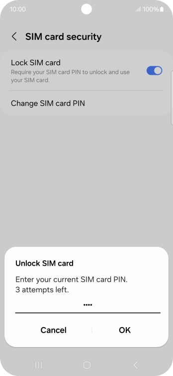 Key in your PIN and press OK. The default PIN is 1111.