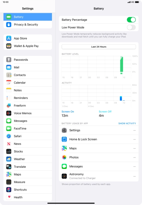 Press the indicator next to 