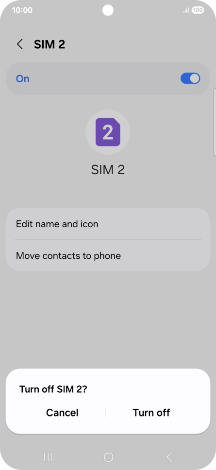 If you turn on use of the price plan, press Turn off.