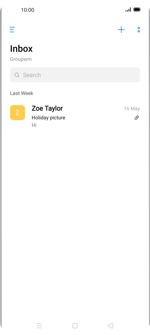 Slide your finger right starting from the left side of the screen.