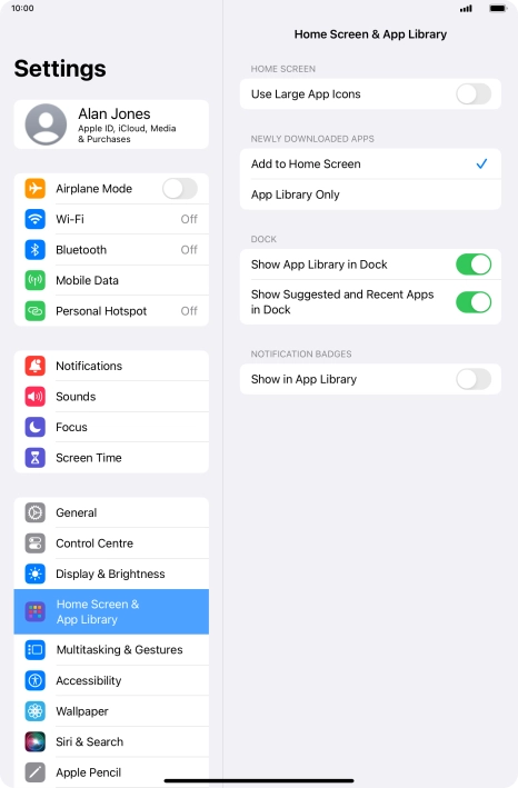 To add new downloaded apps to both the home screen and App Library, press Add to Home Screen.