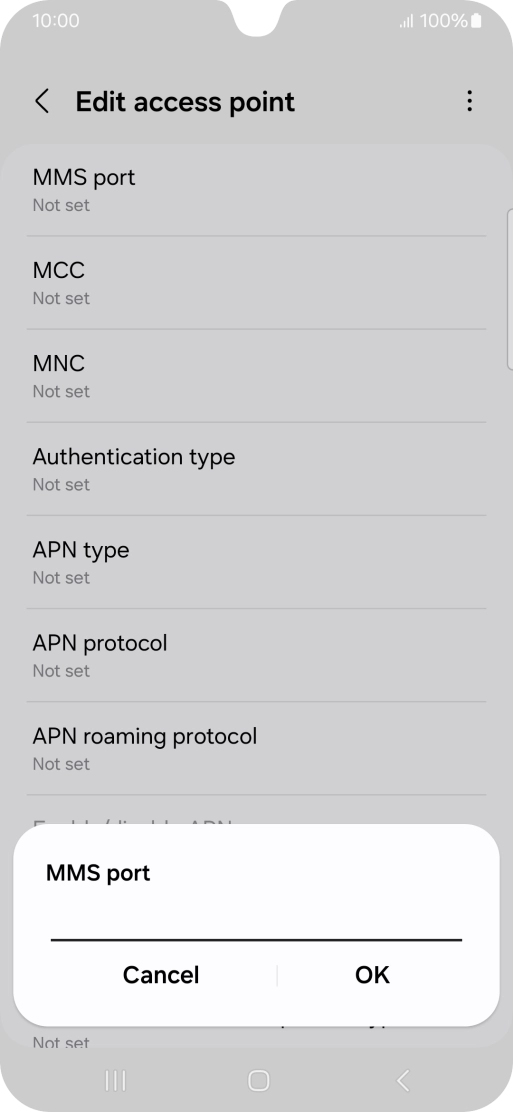 Key in 8080 and press OK.