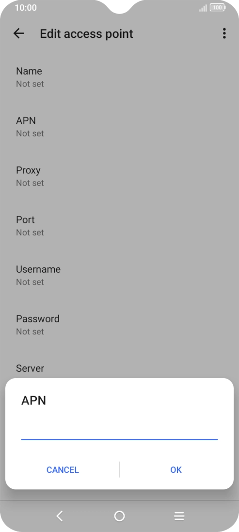 Key in everywhere and press OK.