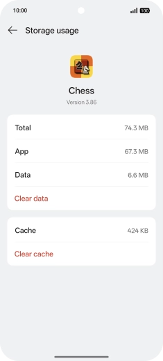 Press Clear cache.