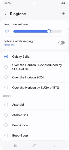 Press the required ring tones to hear them.