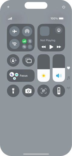 Press the flight mode icon to turn the function on or off.