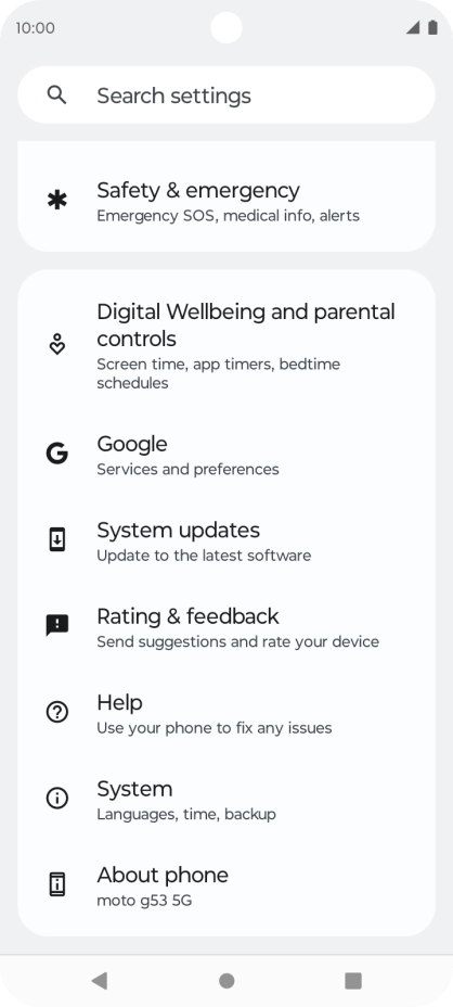 Press System updates.