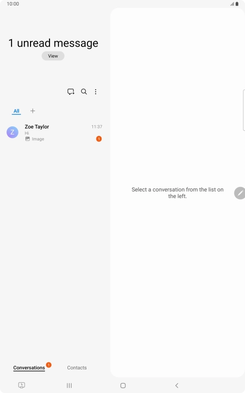 Press the menu icon.