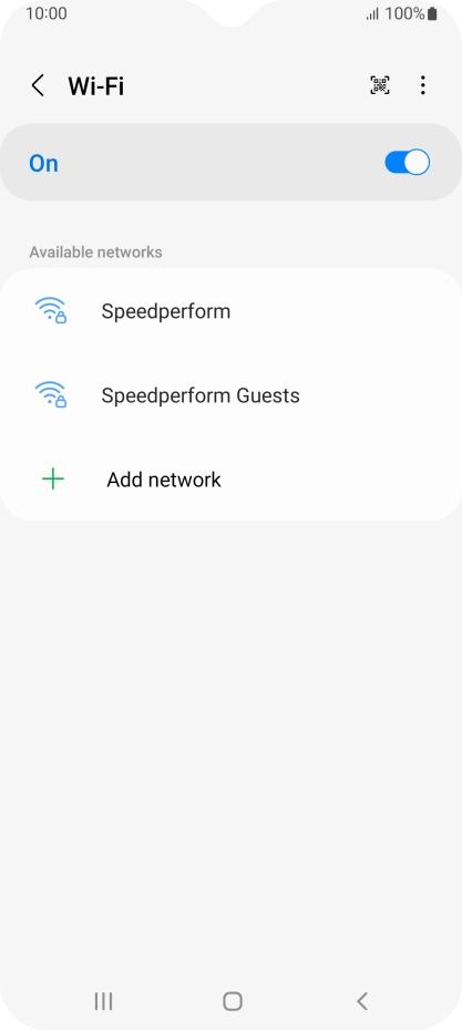 Press the required Wi-Fi network.
