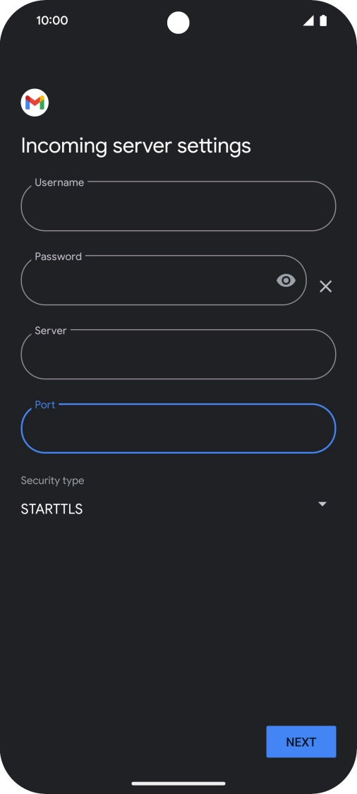 Press the drop down list below 