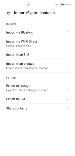 Press Import from SIM.
