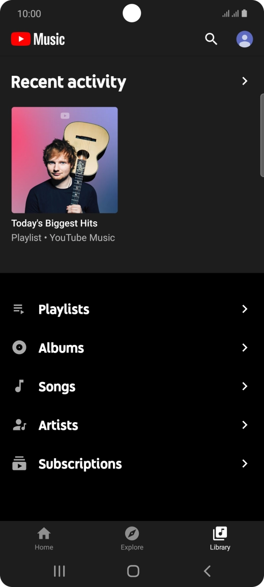 Press the required category and go to the required audio file.