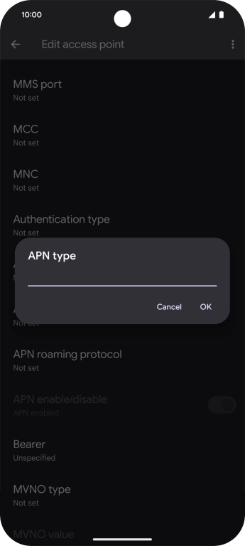 Key in mms and press OK.