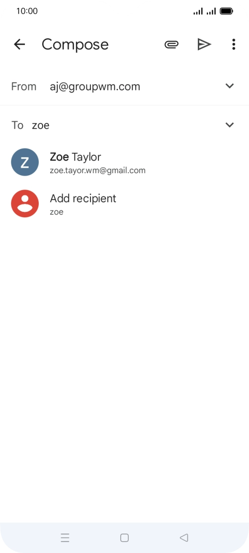 Press the required contact.