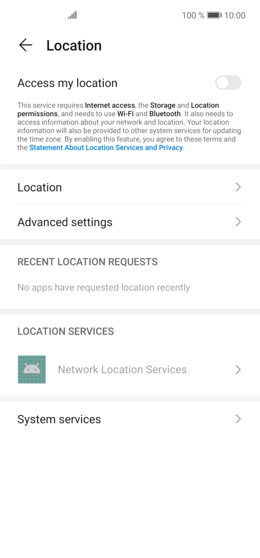 Press the indicator next to 