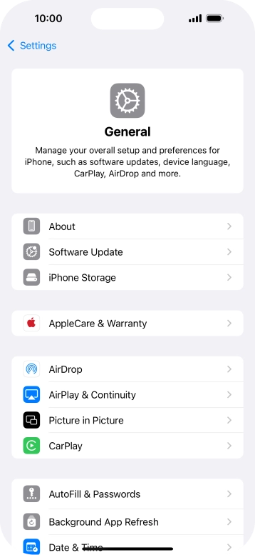 Press Software Update. If a new software version is available, it's displayed. Follow the instructions on the screen to update the phone software.