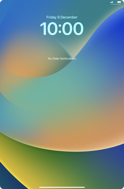 Slide your finger upwards starting from the bottom of the screen.