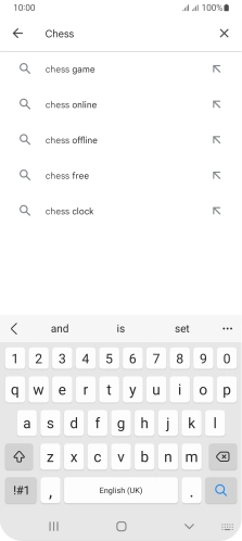 Key in the name or subject of the required app and press the search icon.