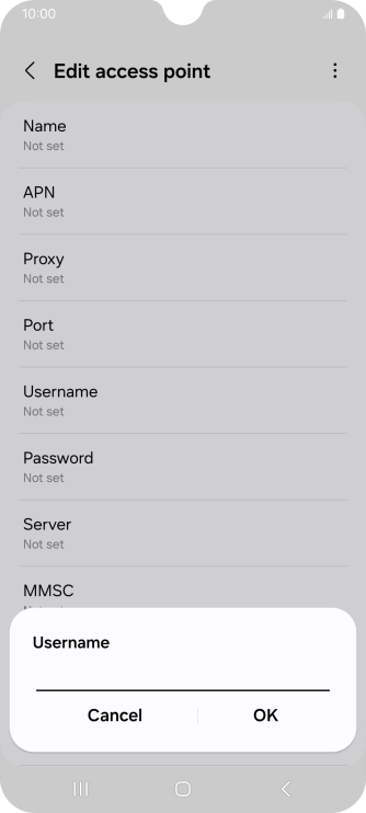 Key in eesecure and press OK.