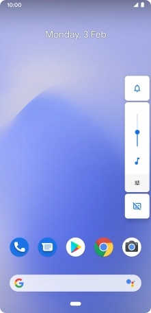 Press the sound mode icon the necessary number of times to turn silent mode on or off.