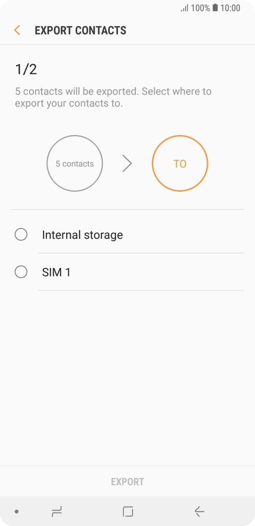 Press the name of the SIM.