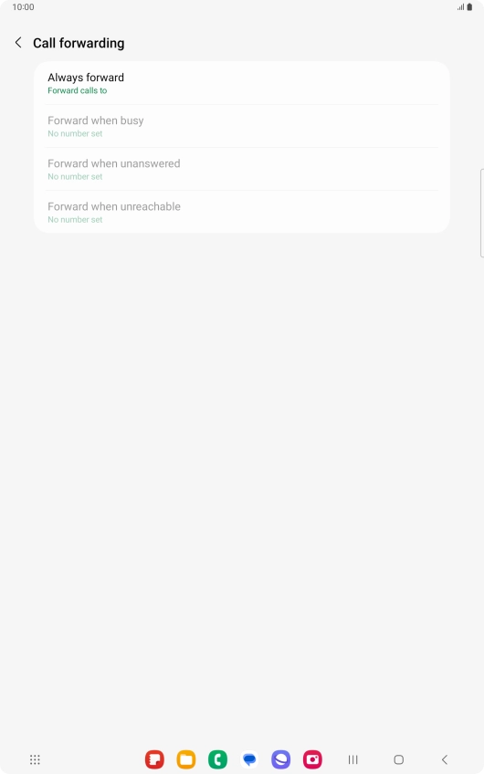 Press the required divert type.