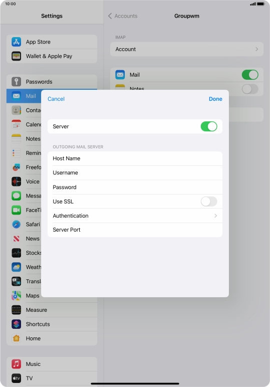 Press Authentication.