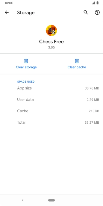 Press Clear cache.