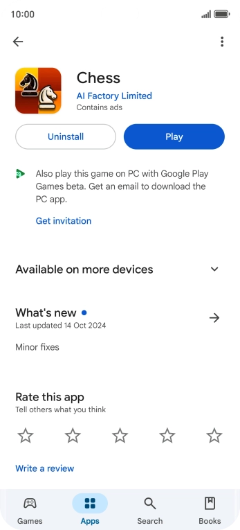 Press Uninstall.