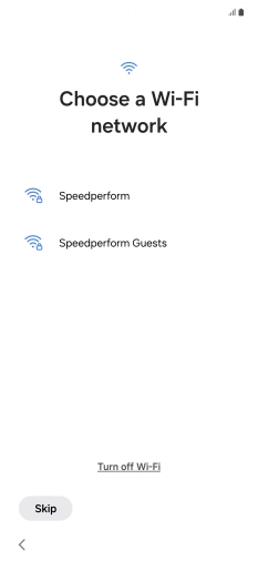 Press the required Wi-Fi network.