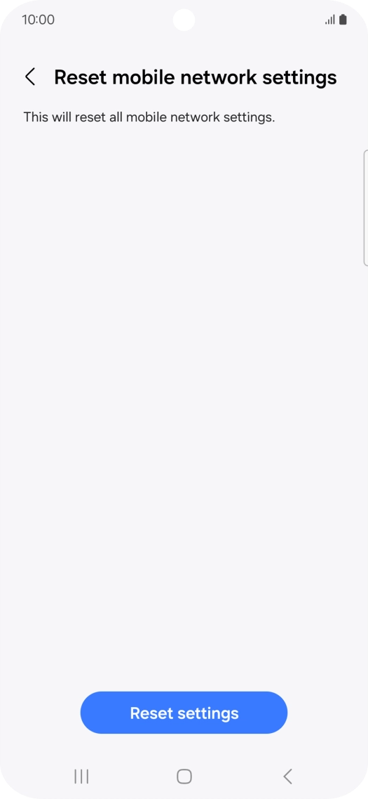 Press Reset settings.