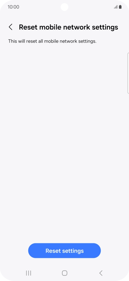 Press Reset settings.