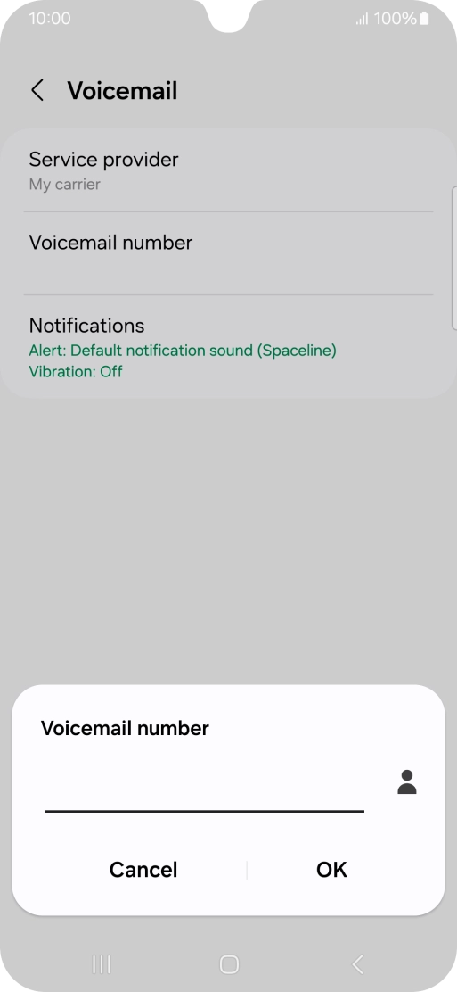 Key in +447953222222 and press OK.