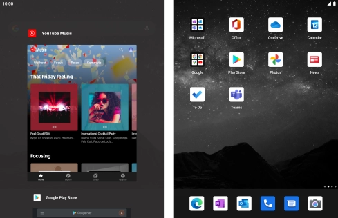 To end one running application, slide your finger right on the required application.