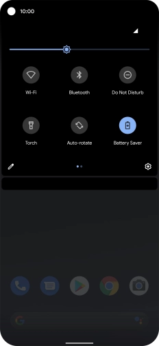 Slide your finger upwards starting from the bottom of the screen to return to the home screen.