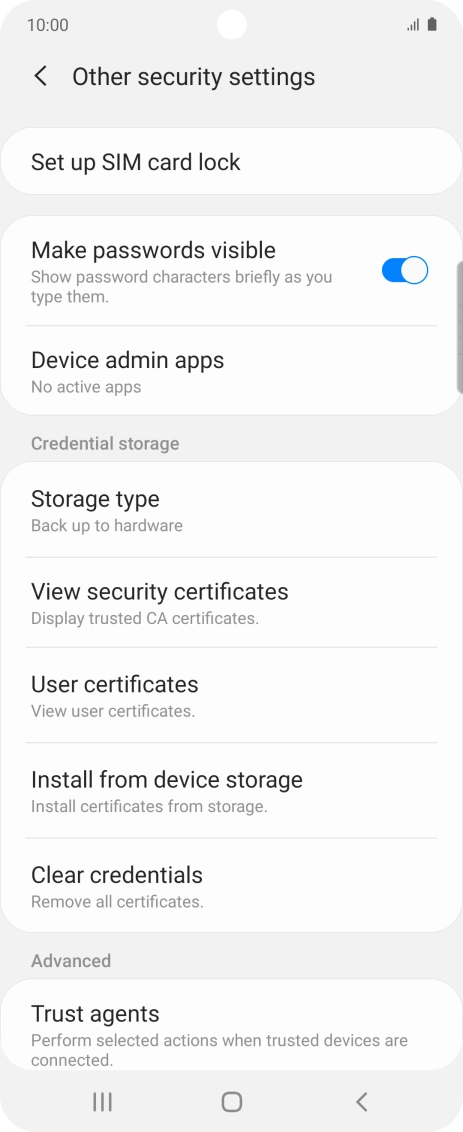 Press Set up SIM card lock.