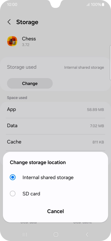 Press the name of the memory card.