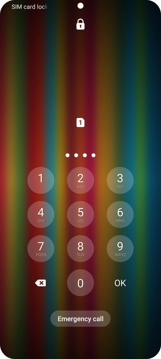 If you're asked to key in your PIN, do so and press OK. The default PIN is 1111.