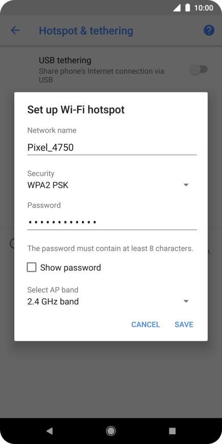 Press the field below 