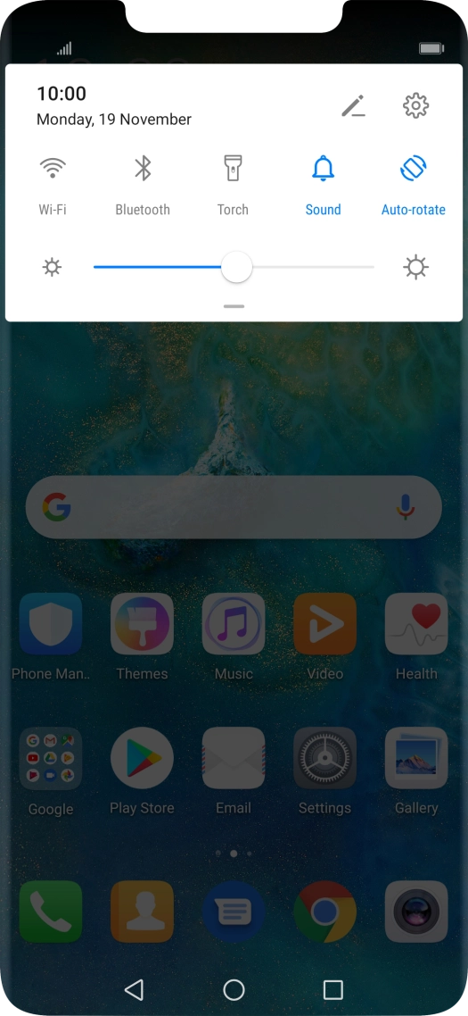 Press the Home key to return to the home screen.