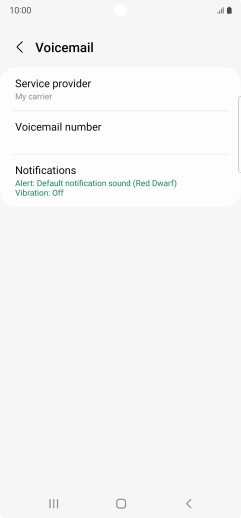 Press Voicemail number.