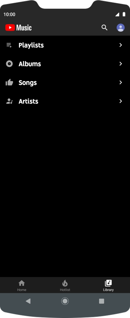 Press the required category.