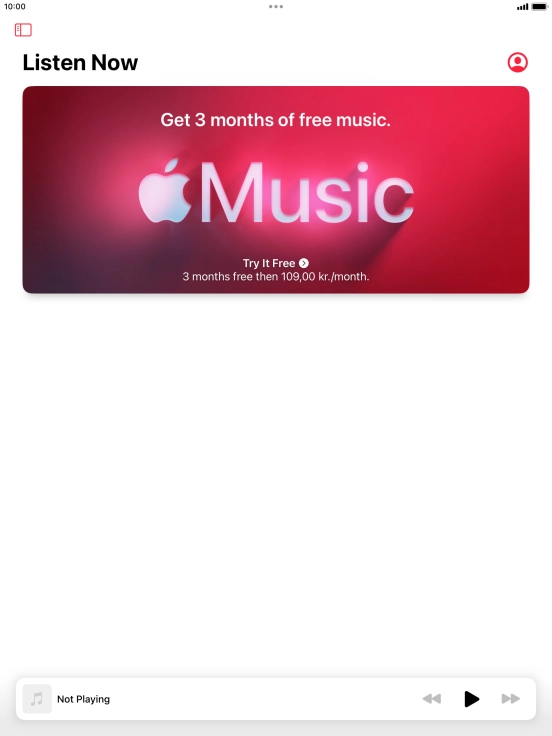 Slide your finger right starting from the left side of the screen.