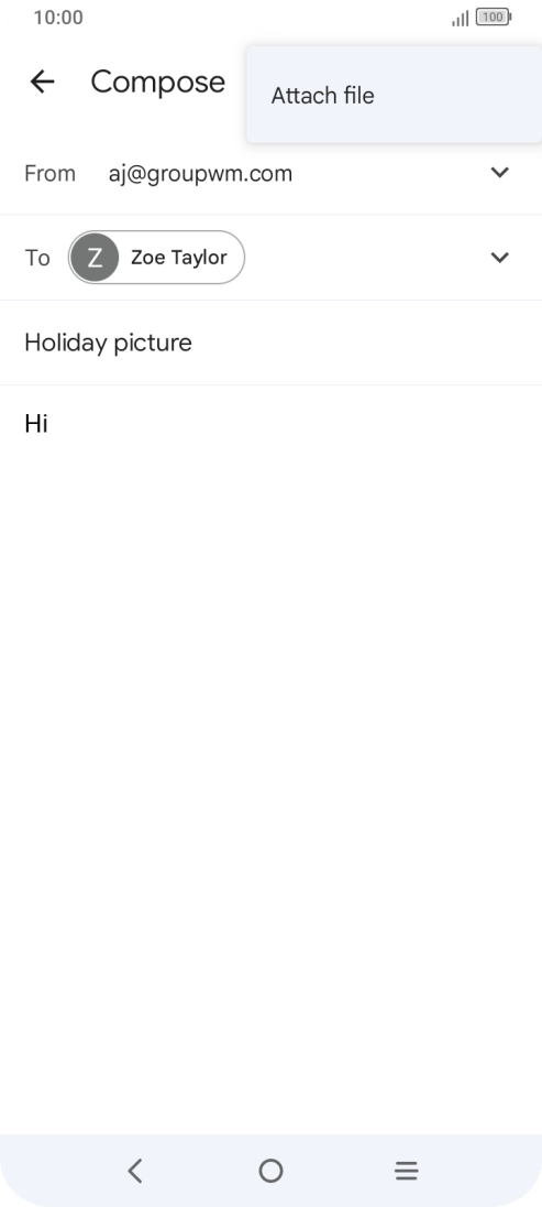 Press Attach file and go to the required folder.