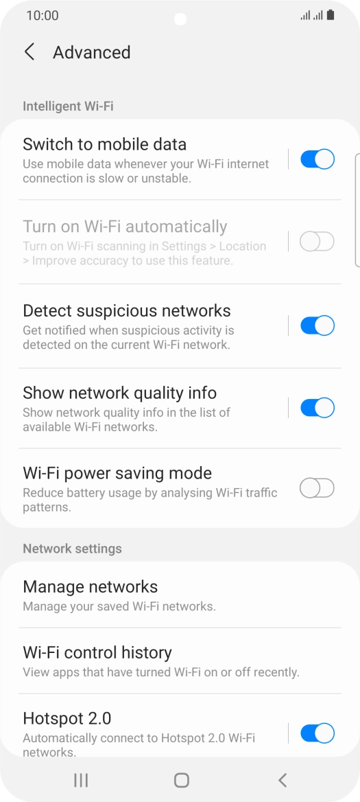 Press the indicator next to 