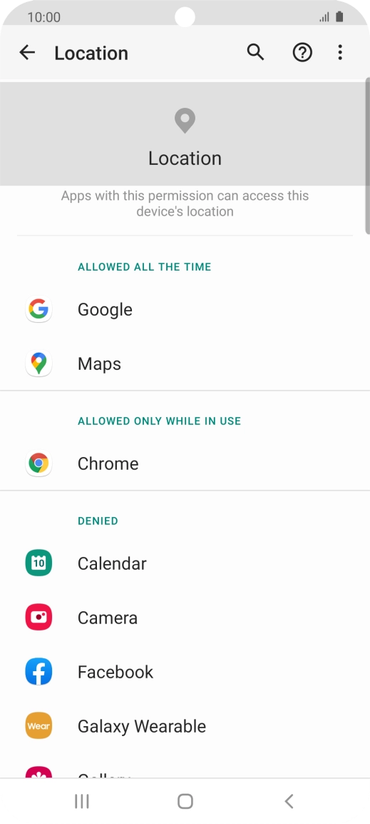 Press the required app.