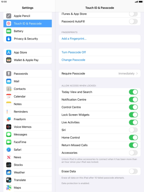 Press the indicator next to 