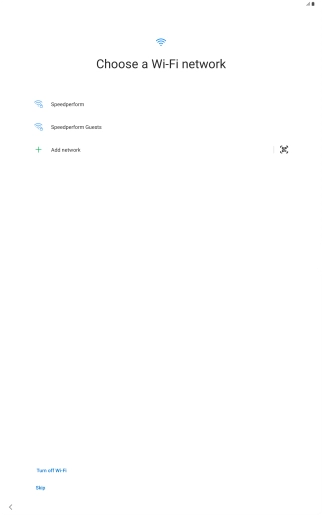 Press the required Wi-Fi network.