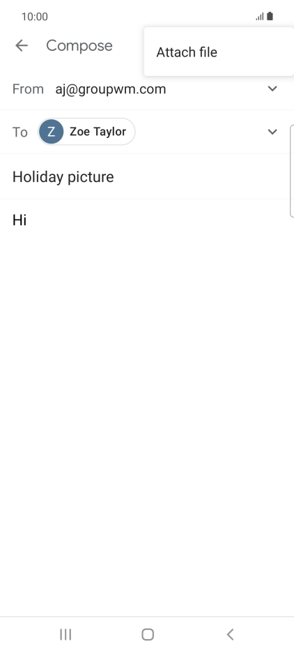 Press Attach file and go to the required folder.