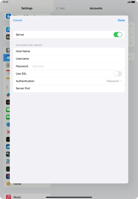 Press Authentication.